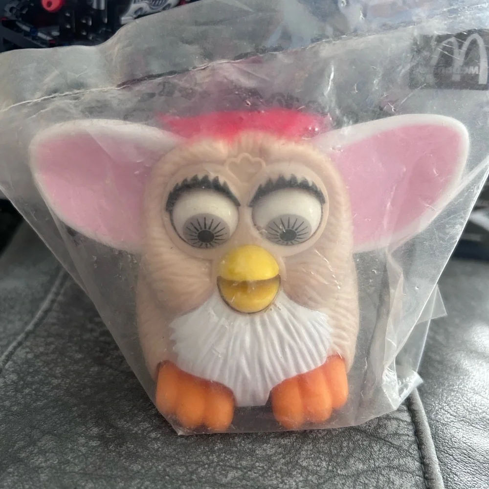 2 pcs Vintage McDonald's Happy Meal Furby Toy in original packaging.